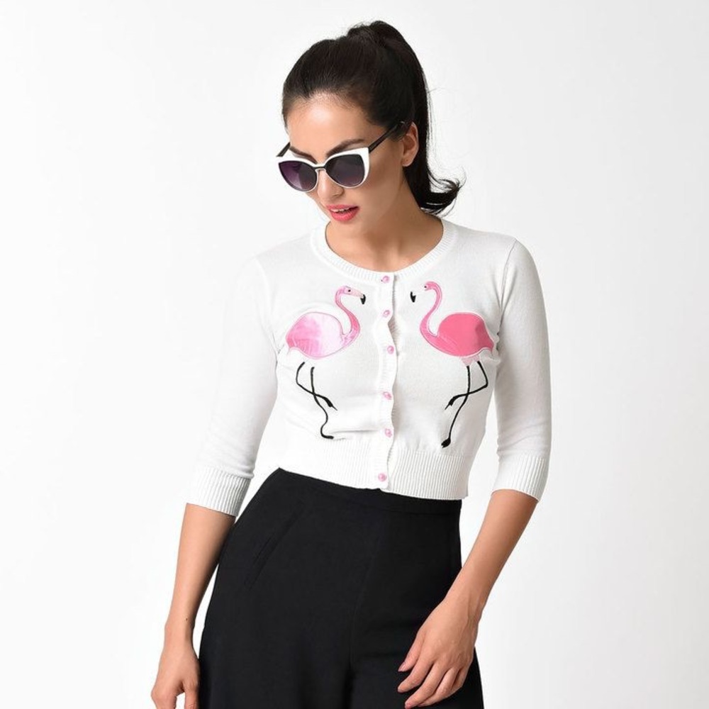 ModCloth Lucy Flaming Cropped Cardigan